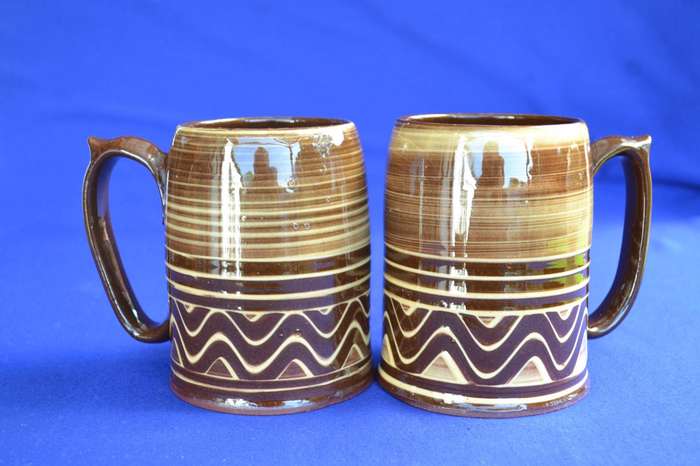 Peter Holdsworth Ramsbury Studio Pottery Tankards x 2