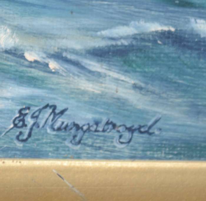 Original Painting on Board - Tall Ship - Signed