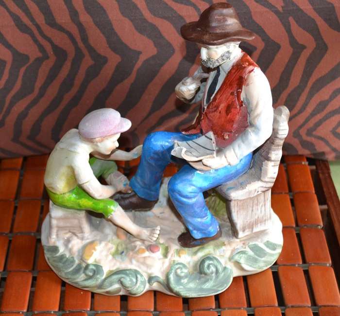 Vintage Bisque Porcelain Group