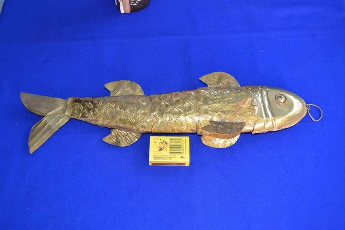 Vintage Articulated Brass Fish Ornament