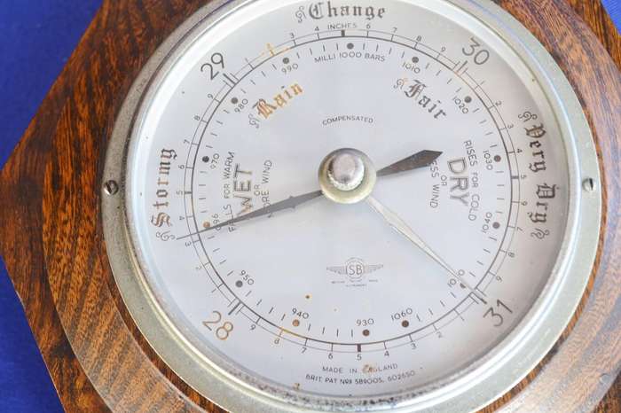 SB Smiths Vintage Barometer' / Thermometer - Wall Mounted