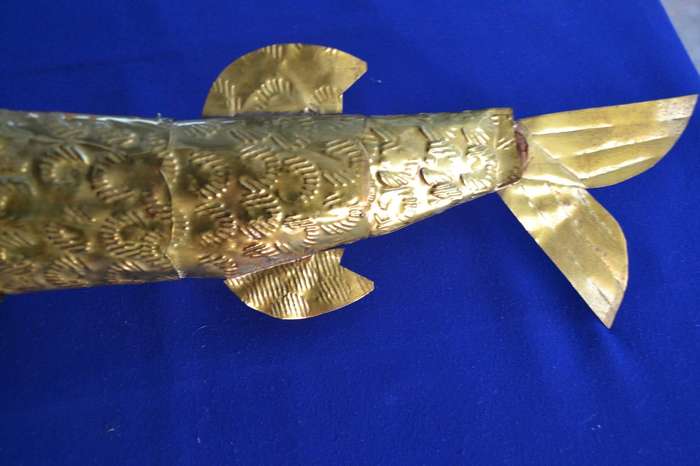 Vintage Articulated Brass Fish Ornament