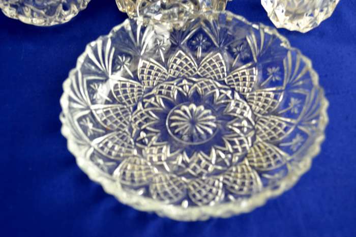Assorted Vintage Cut Glass items  7 Pieces