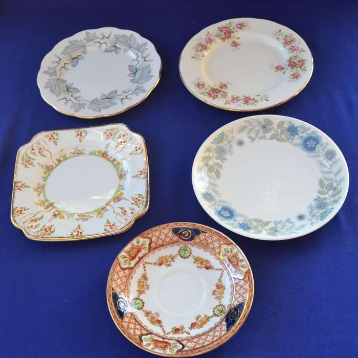 Royal Albert and other Vintage English Porcelain Plates and Saucer - 5 Pieces