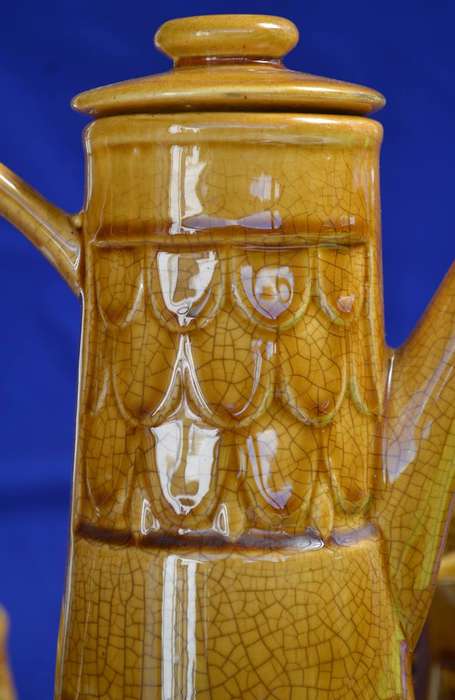 Retro Fish Scale Design Coffee Set c1970 - Japan - 12 Pieces