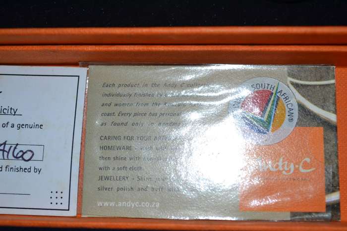 Genuine Andy C Original  Letter Opener in Original Box  with Certificate of authenticity