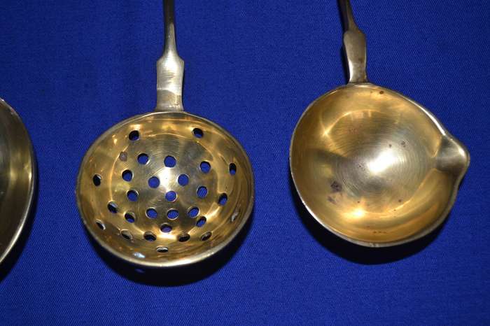 Vintage Brass Utensil Set with Hanger