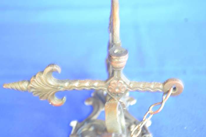 Antique Brass Monastery Door Bell - Wall Hanging with Pull Chain