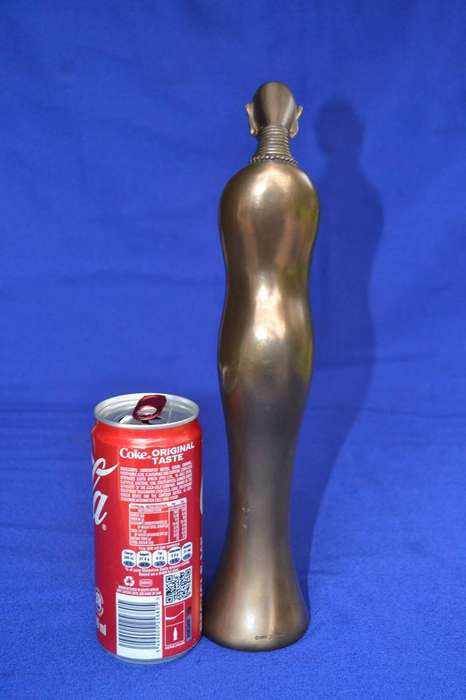 Cold-Cast Bronze Abstract African Mother and Child Figure