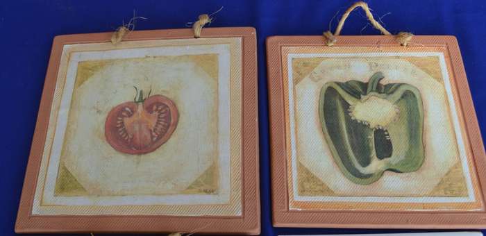 Selection of Clay and Ceramic Tiles - 5 Pieces