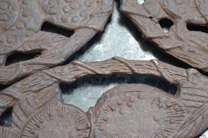 Vintage Cast Iron Trivets x 3