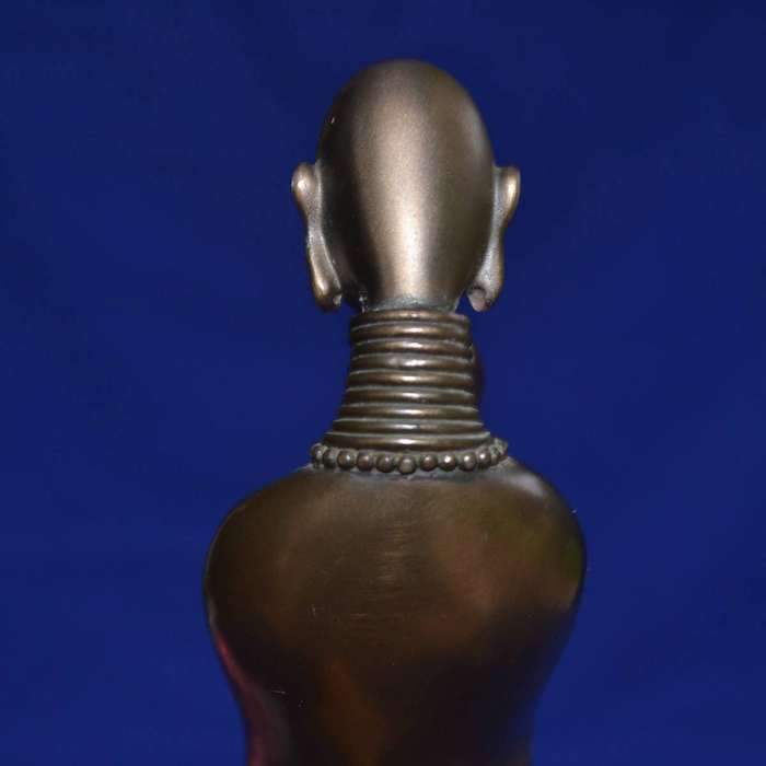 Cold-Cast Bronze Abstract African Mother and Child Figure