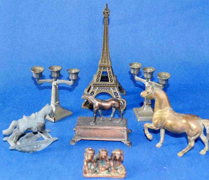 Assorted Brass and Metal Miniatures - 7 Pieces