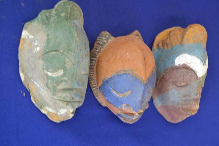 Hand Crafted Ancient Artefact Style Clay Masks