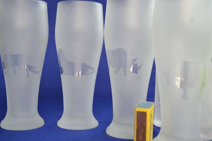 Assorted Vintage Frosted Glassware - 17 Pieces