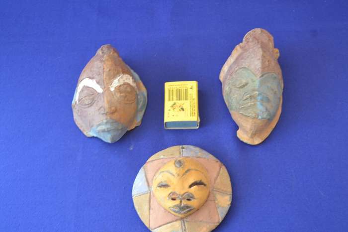 Hand Crafted Ancient Artefact Style Clay Masks