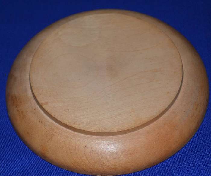 Vintage Small Hand Painted Wooden Plate