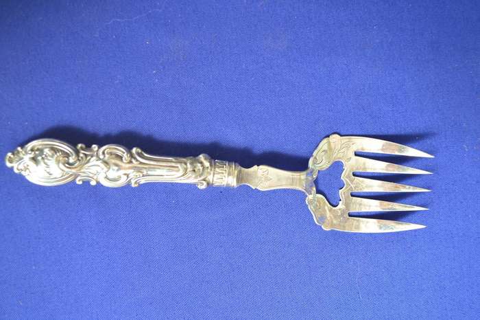 Vintage Silver Plate Serving Fork