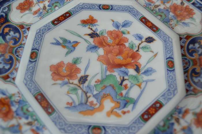 Vintage Octagonal Imari Plates x 3