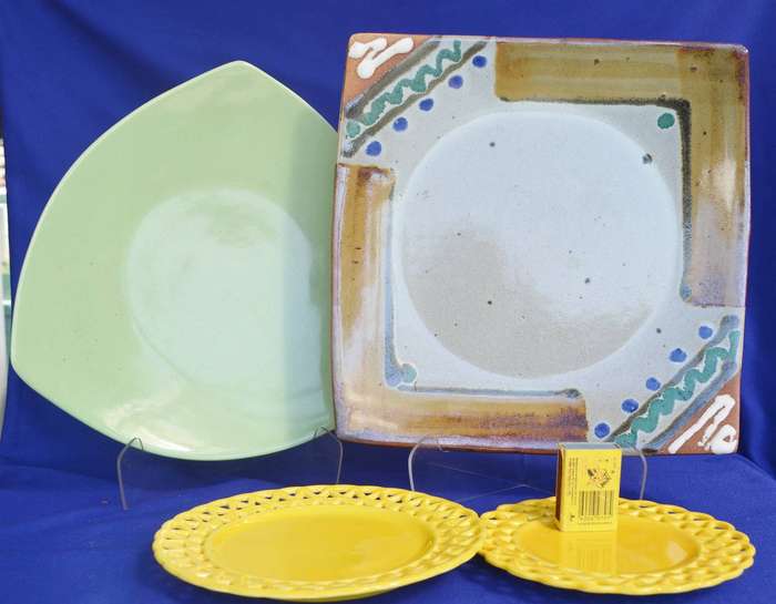 Assorted  Vintage Porcelain and Ceramic Plates and Platters - 4 Pieces