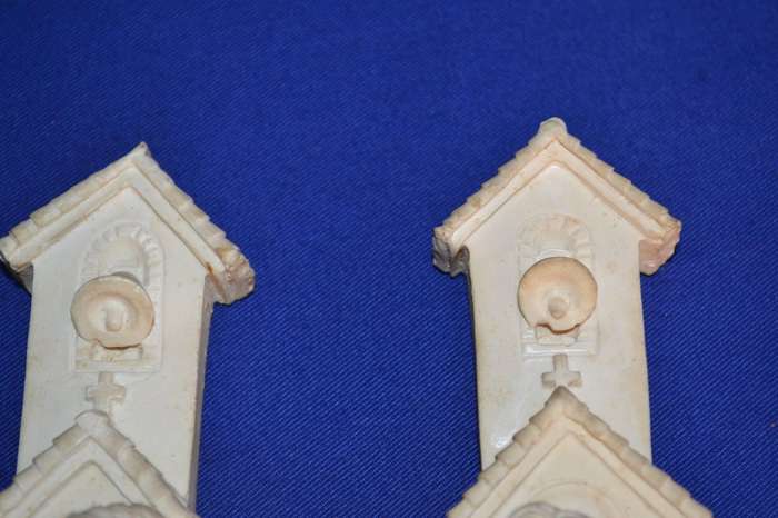 Pair of  Small Vintage Resin  Angel Wall Hangings