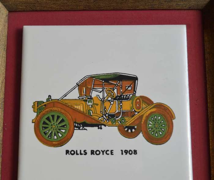 Framed Ceramic Tiles - Vintage Cars and Sail Ships