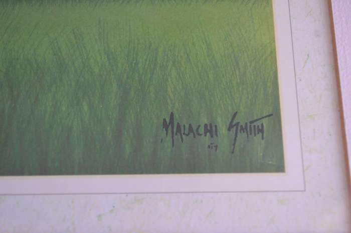 Malachi Smith - Signed by the Artist, framed behind glass