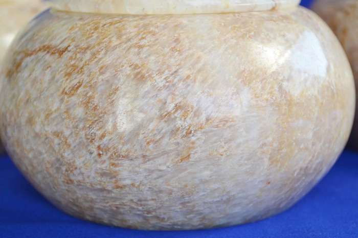 Vintage Three Piece Onyx Jar Set