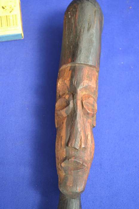 Chokwe War Club / Axe, Carved Maasai Knive and Fly Whisk