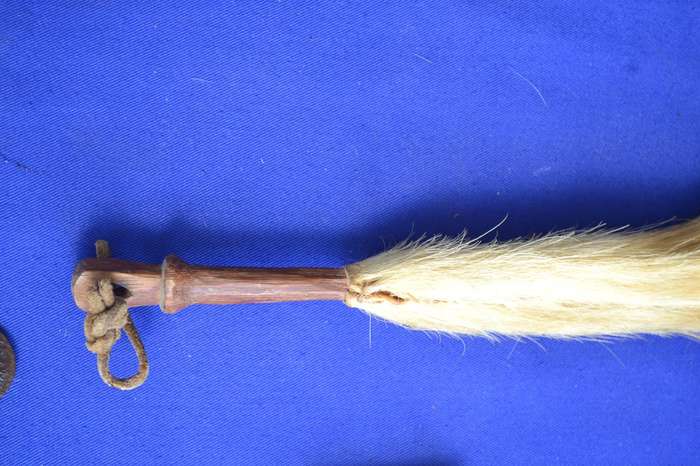 Chokwe War Club / Axe, Carved Maasai Knive and Fly Whisk