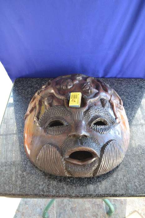 Large, Heavy Carved  Wooden African Mask