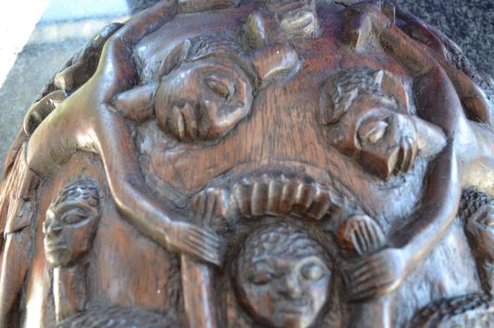 Large, Heavy Carved  Wooden African Mask