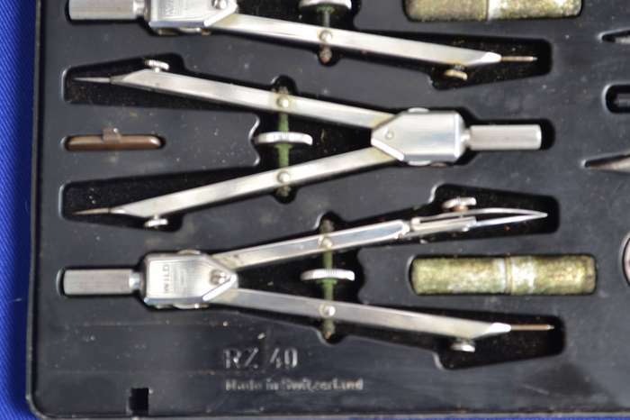 Wild Heerbrugg Switzerland RZ.40 Engineers Precision Drafting Set - Vintage c1960's