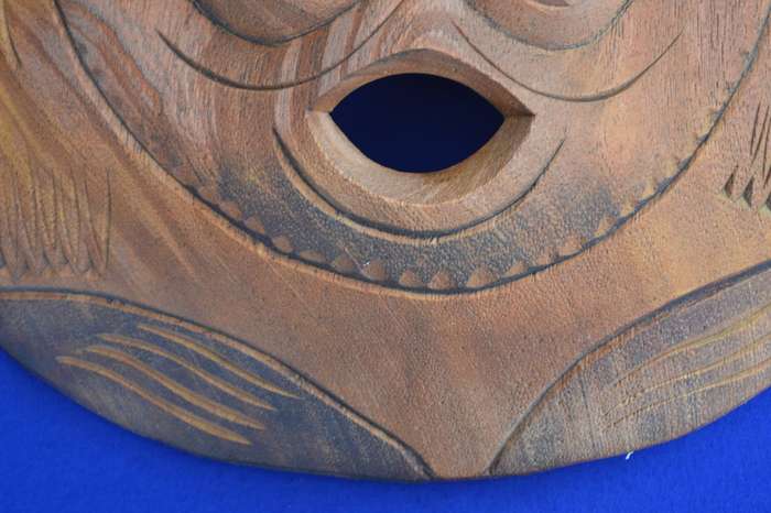 Hand Carved West African Circular Mask