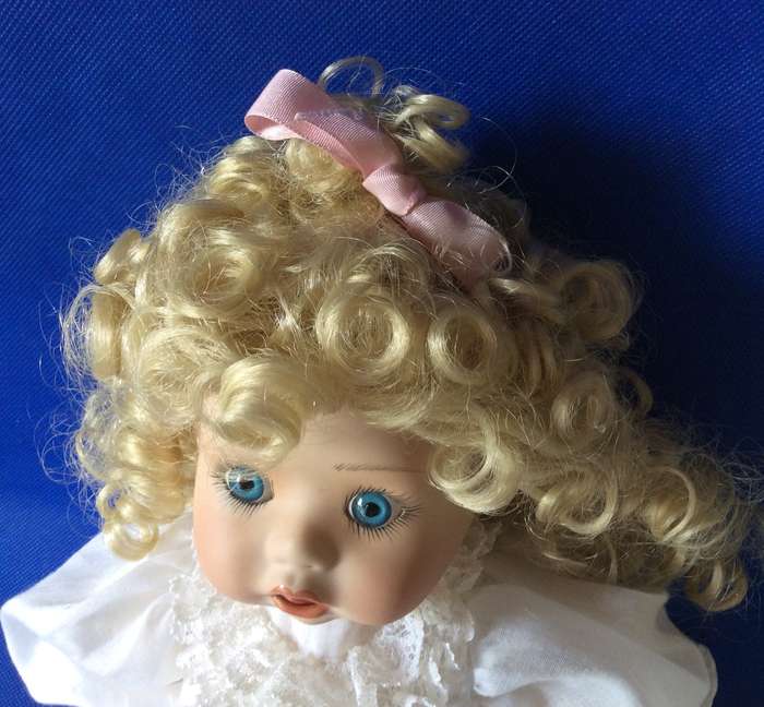 Vintage Porcelain Baby Doll - Repaired Foot