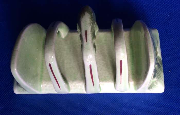 Vintage Carlton Ware Covered Sugar Bowl, Sterling Porcelain Toast Rack and SP Tea Strainer
