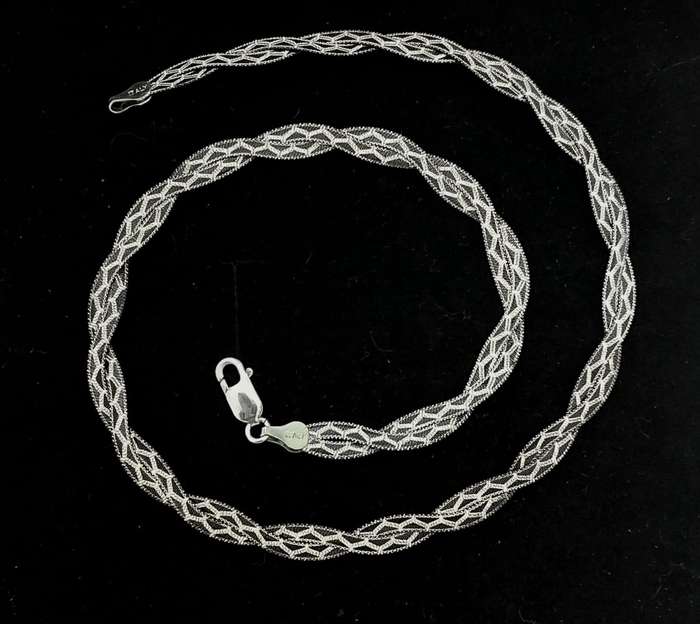 45cm Black Rhodium Magic Snake Style Chain