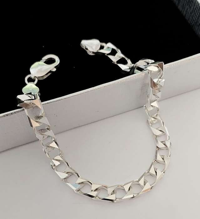 925 Sterling Silver 23cm Curb Bracelet