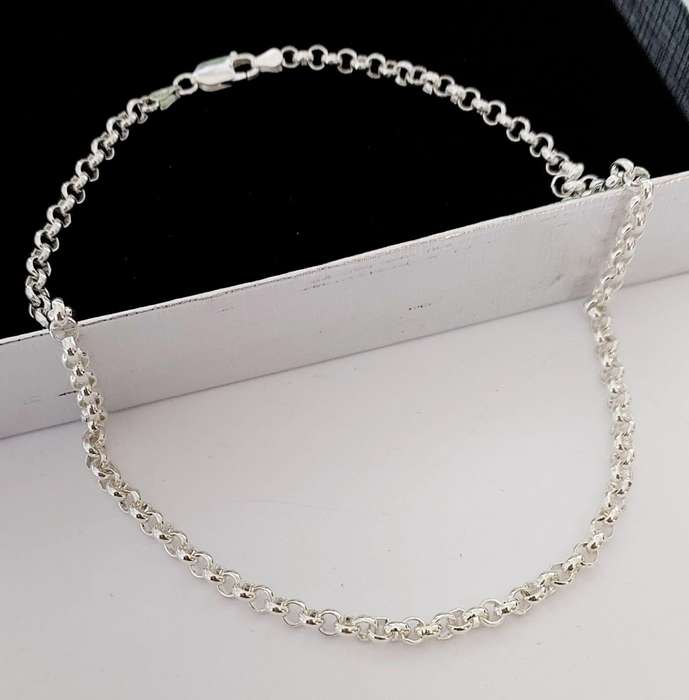 45cm Rolo Tondo Necklace in Sterling Silver