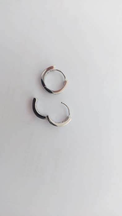 Princess CZ Hug Earrings in Silver