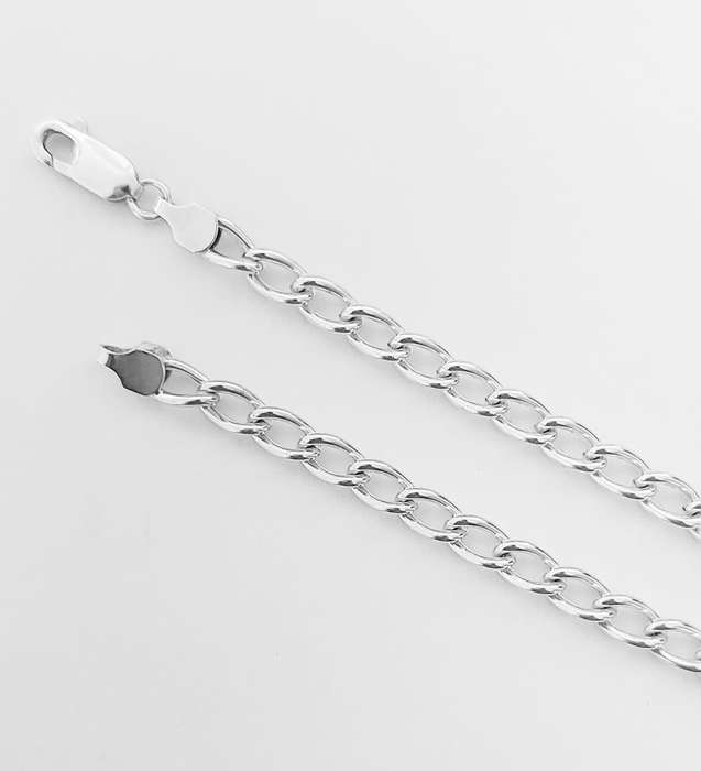 19cm Heavy Cable Bracelet in Silver