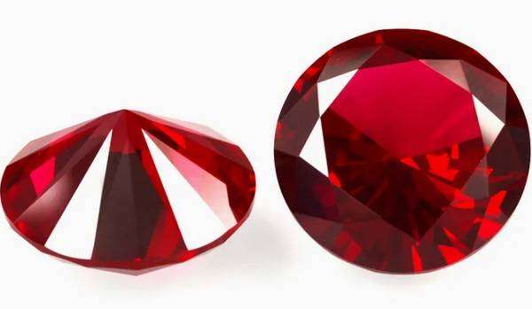 Deep Red Ruby Coloured Crystals.