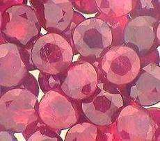 RUBY - Dazzling Round Facet Pigeon Blood Red - ±0,03cts each