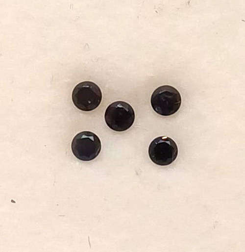 Sapphire Parcel of 5 -Deep Blue Round Facet - 0,41cts