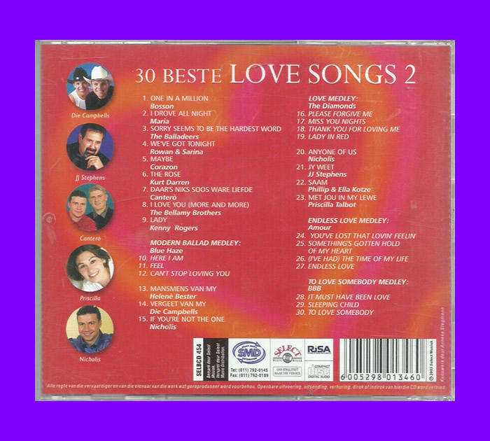 Music CD - 30 Beste Love Songs 2 - Verskeie Kunstenaars