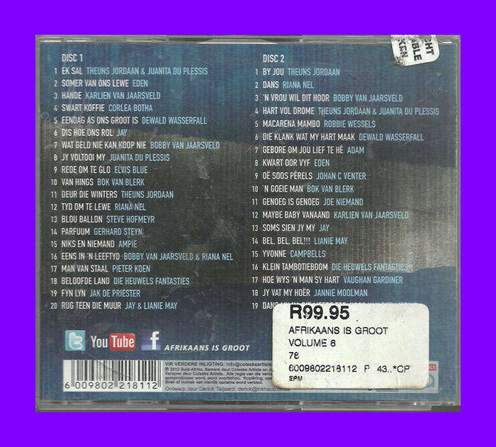 Music CD - Afrikaans Is Groot Vol 6 - (Disc 2 ONLY)