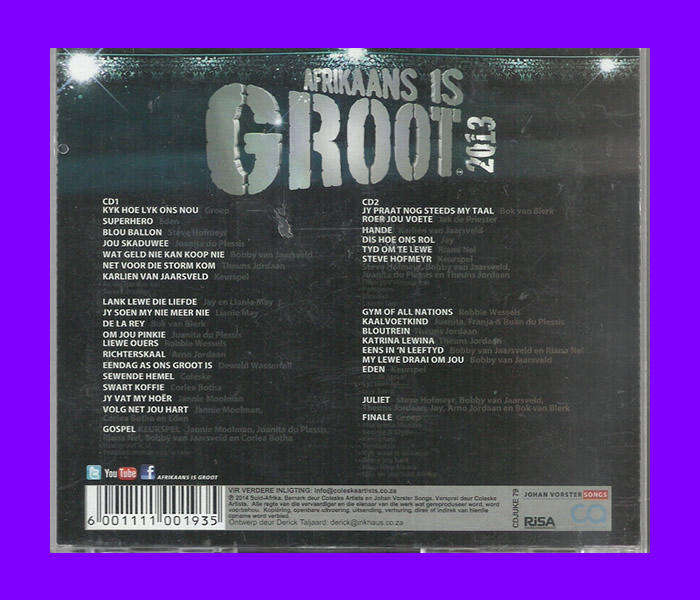 Music CD - Afrikaans Is Groot Die Konsert 2013 - Verskeie Kunstenaars