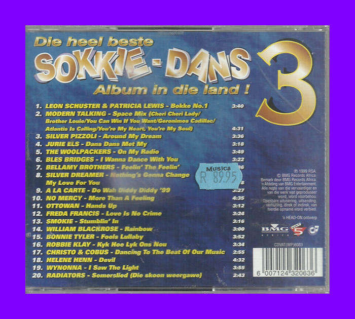 Music CD - Die Heel Beste Sokkie - Dans Album In Die Land! Vol 3