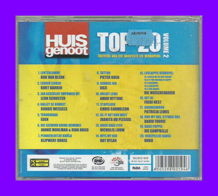 Music CD - Huisgenoot Top-20 Vol 2