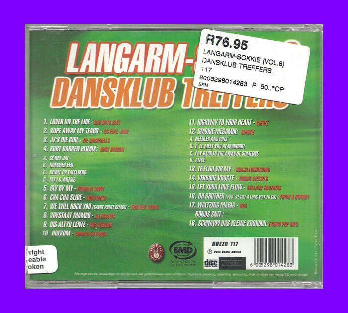 Music CD - Langarm-Sokkie Dansklub Treffers 8